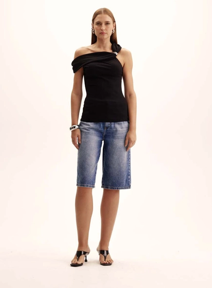 Blusa Feminina Small Ombro Ùnico Canelada
