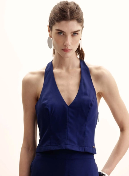 Blusa Feminina Costas Abertas Com Corrente