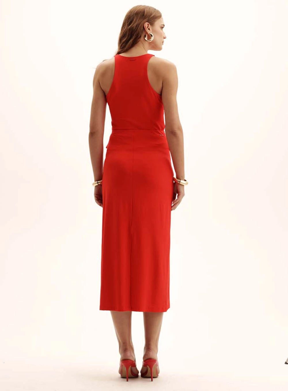 Blusa Feminina Comfort Com Decote V Vermelho 5