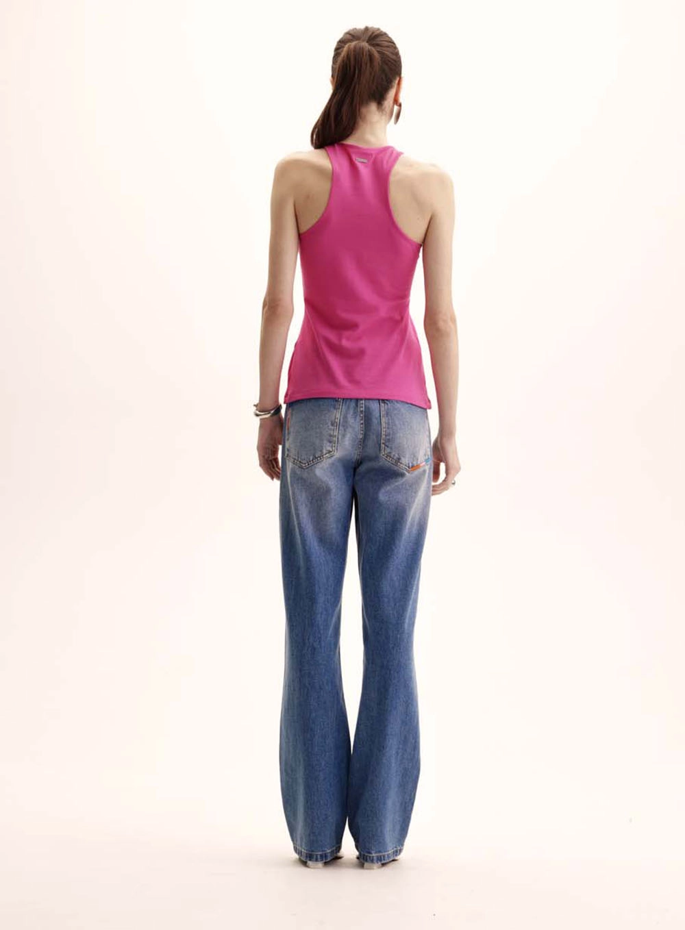 Regata Feminina Small Detalhe De Ziper Rosa 5