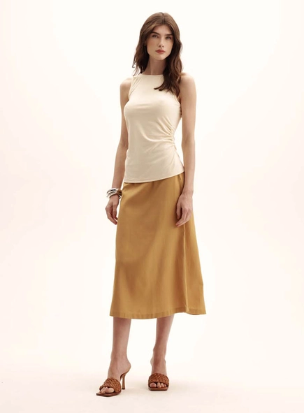 Regata Feminina Slim Drapeado Lateral