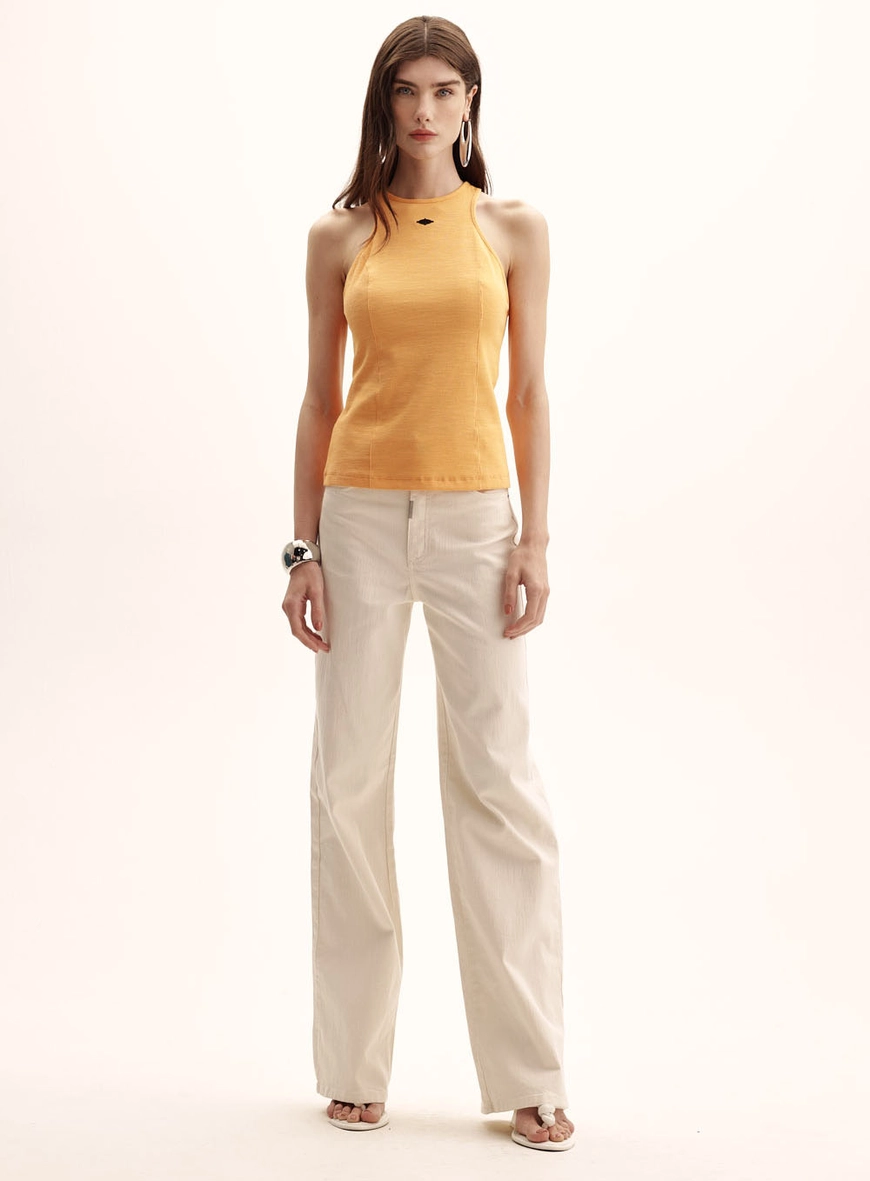 Regata Feminina Comfort Gola Redonda Laranja 1