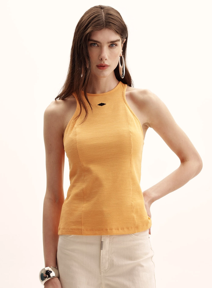 Regata Feminina Comfort Gola Redonda Laranja 2
