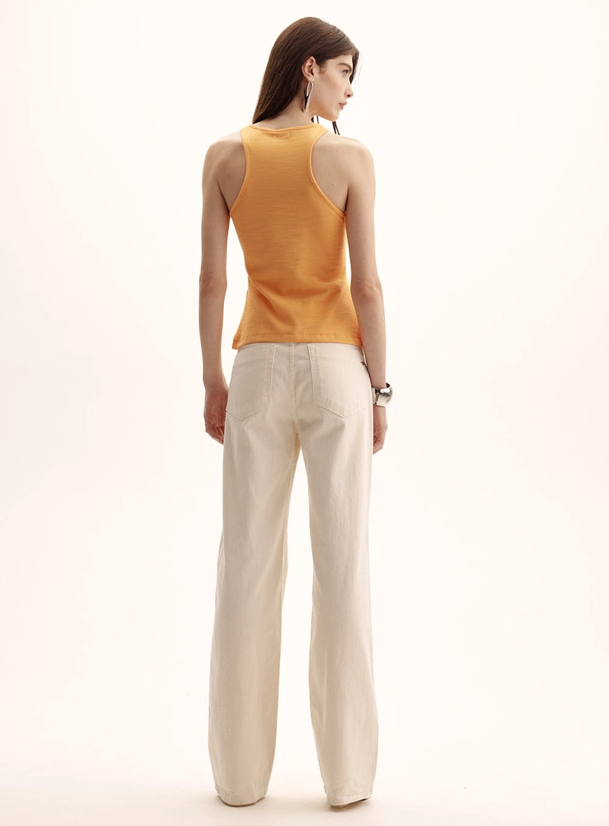 Regata Feminina Comfort Gola Redonda Laranja 5