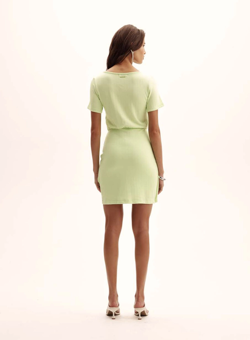 Vestido Comfort Com Sobreposição Verde 5