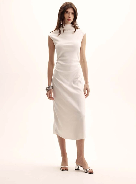 Vestido Midi Gola Alta
