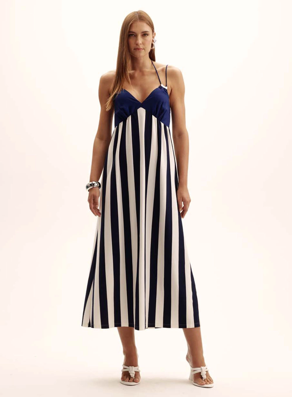 Vestido Comfort Alça Dupla Navy Estampados 1