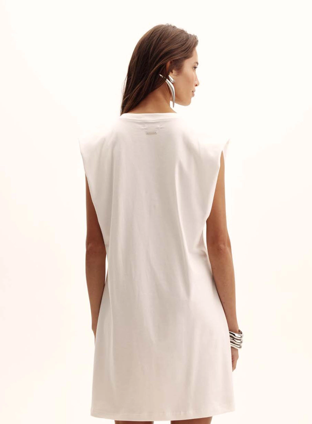 Vestido T- Shirt Dress Com Ombreiras Off Shell 4