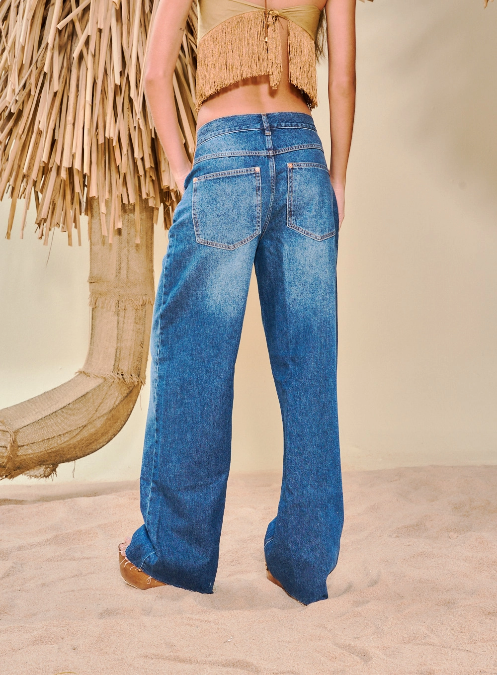 Calça Jeans Feminina Baggy Comfort Índigo 3