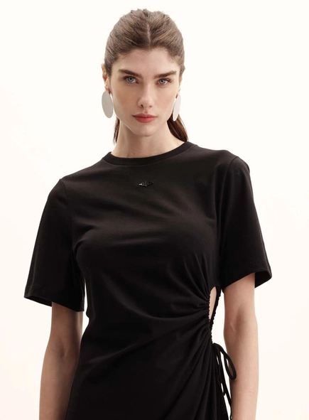 Vestido Comfort Midi Amarração Lateral