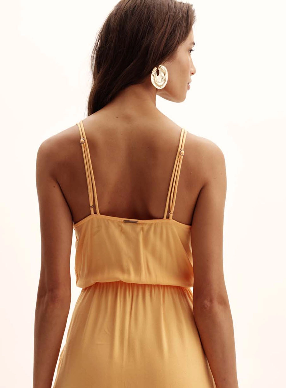 Vestido Comfort Curto Alça Dupla Laranja 4