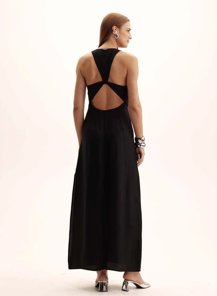 Vestido Longo Costas Com Recorte