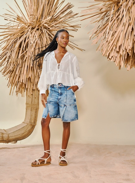Bermuda Jeans Feminina Low Jorts