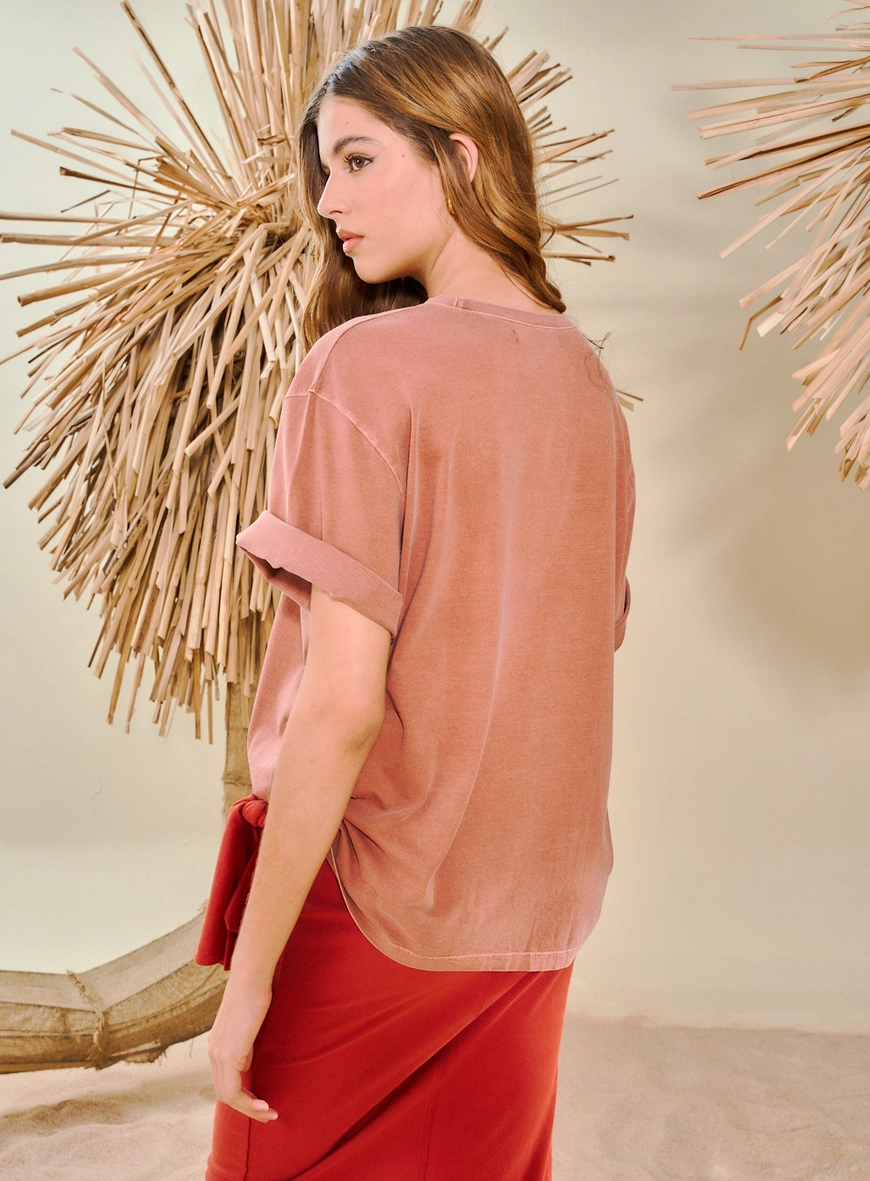 Blusa Feminina Oversized Estampada Marrom 3