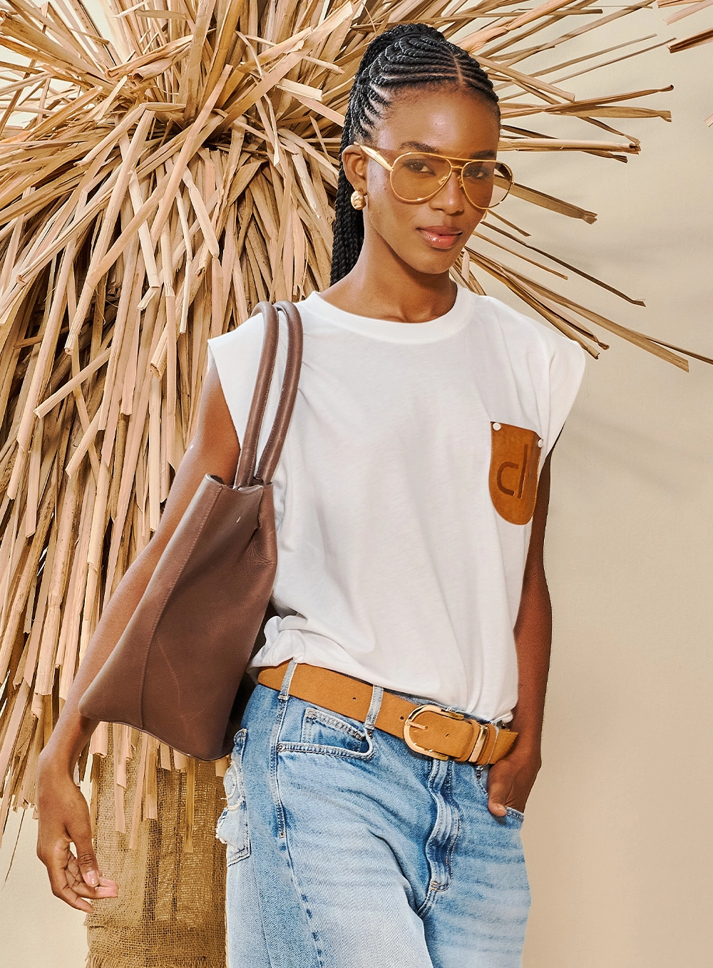 トップス Apolina 25aw Blouse 2-3Y Blusa Feminina Muscle Tee Com Bolso Blusa Feminina Muscle Tee Com