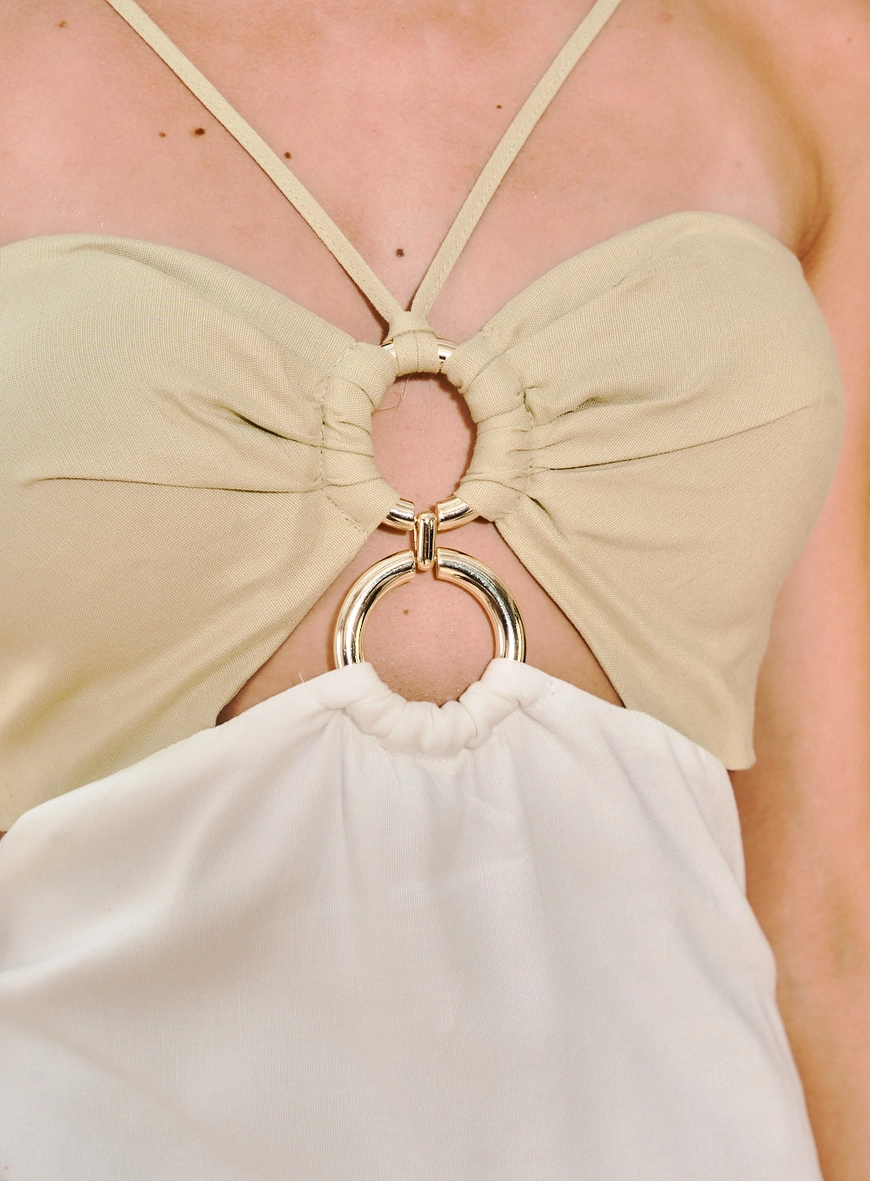 Vestido Midi Com Decote Em Argolas E Cut-outs Off Shell 3