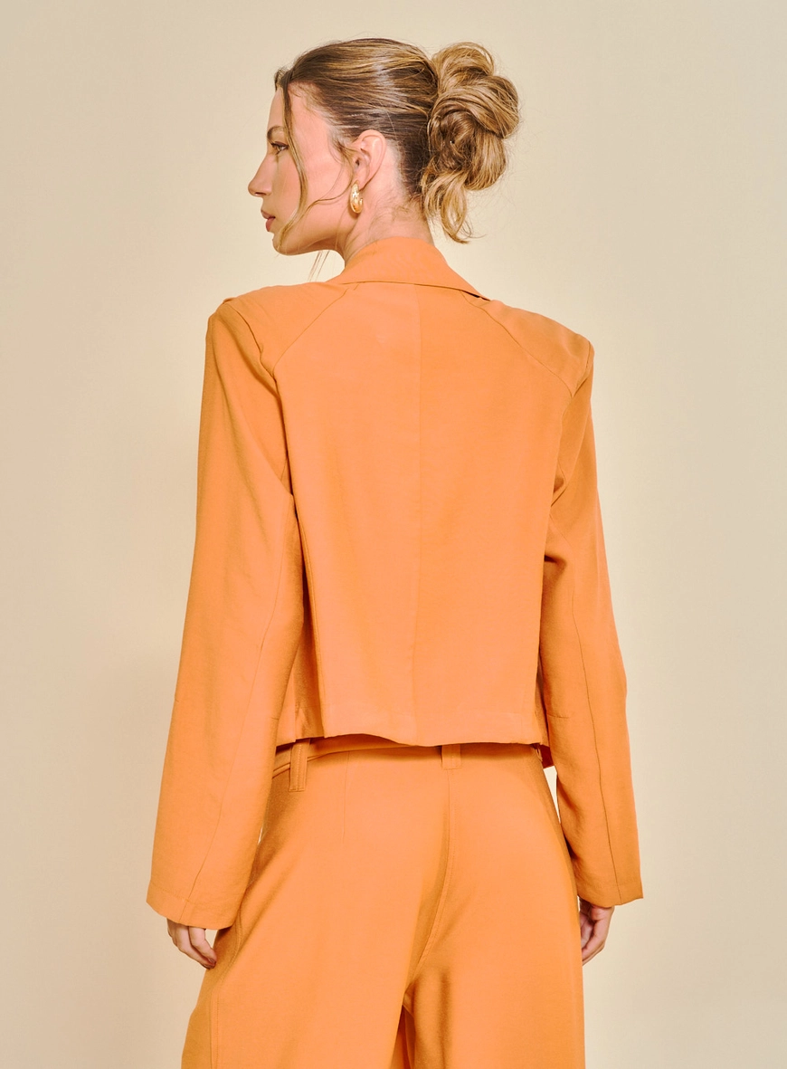 Blazer Feminino Alfaiataria Loose Marrom 2