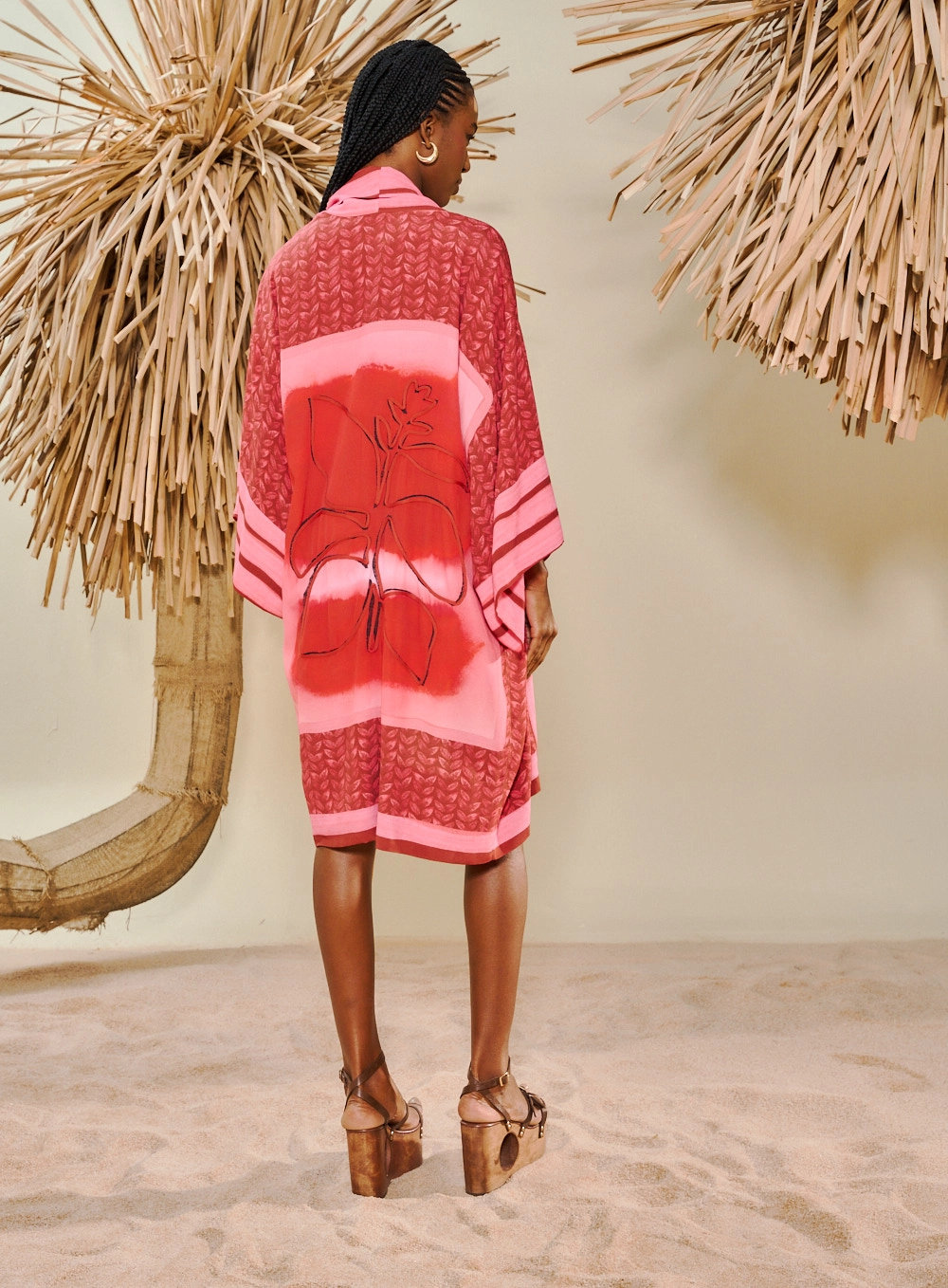 Kimono Feminino Estampado Com Bordado Estampados 2