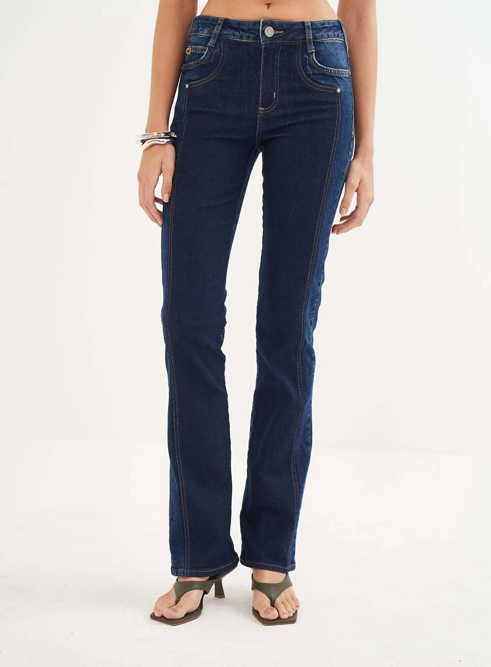 Calça Jeans Feminina Reta Nova York Índigo