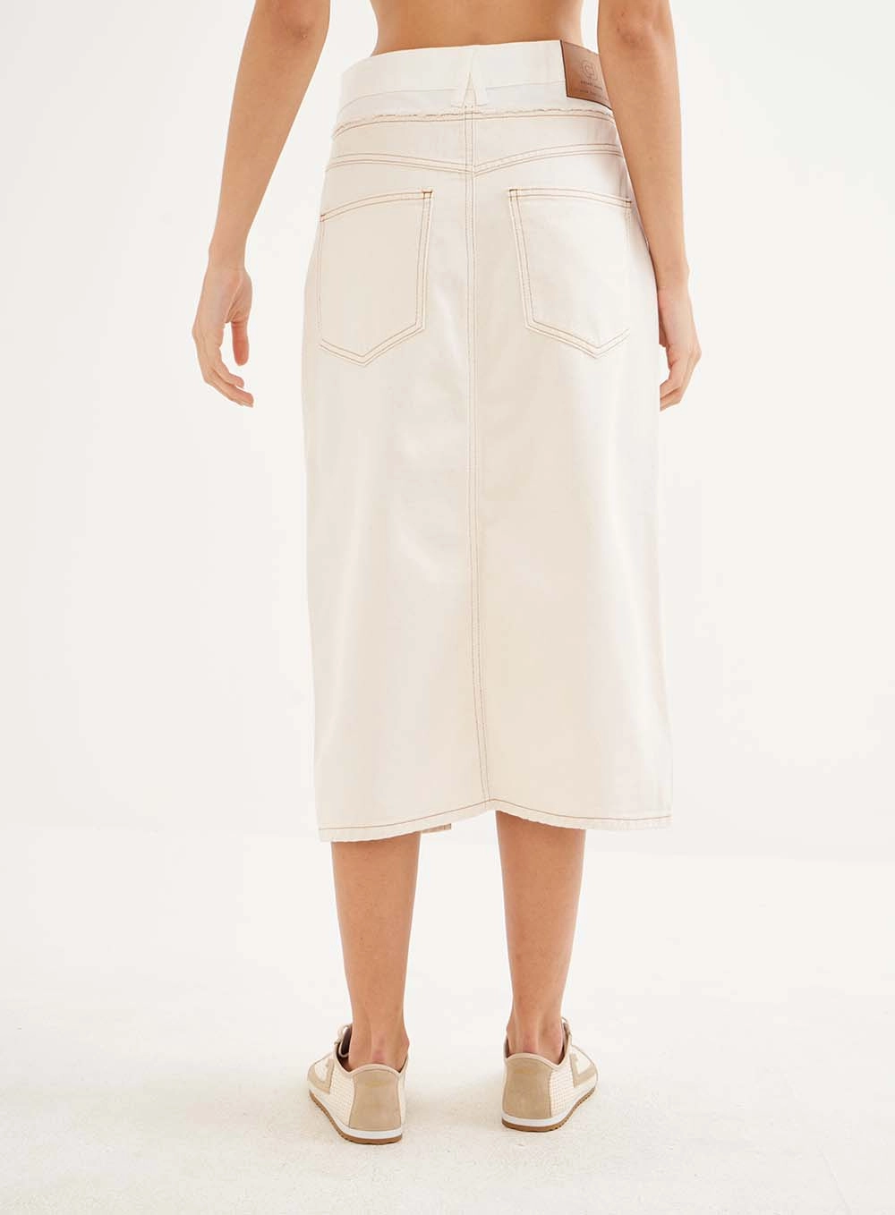 Saia Sarja Feminina Midi Cancun Off Shell