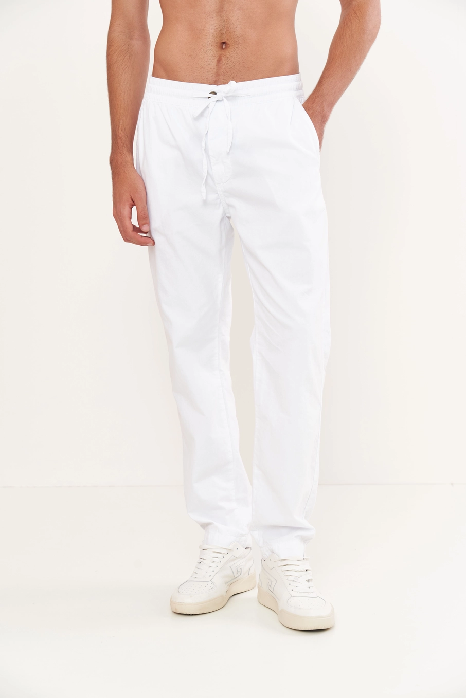 Calça Masculina Com Bolsos Branco