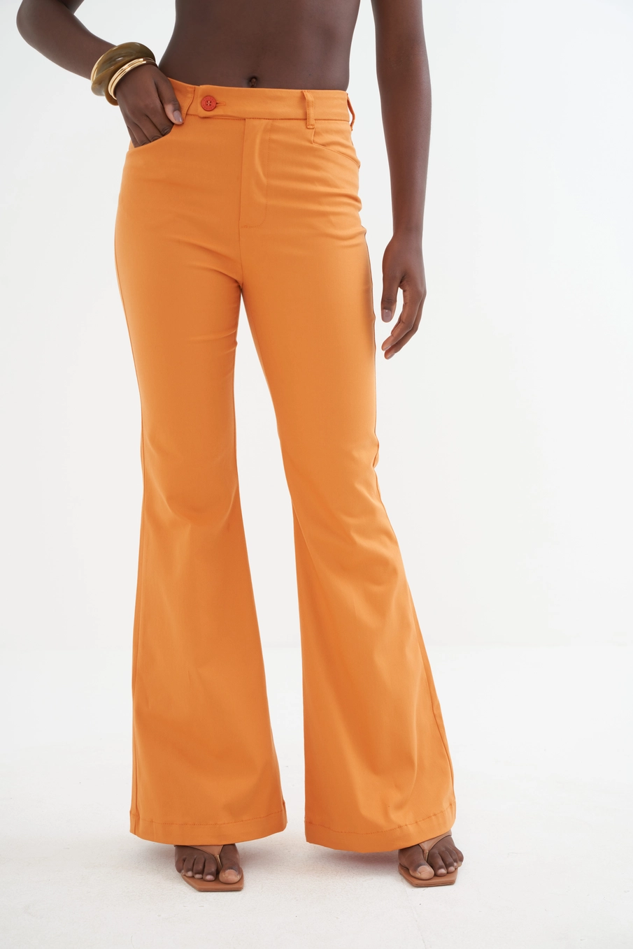 Calça Sarja Feminina - Roby Laranja
