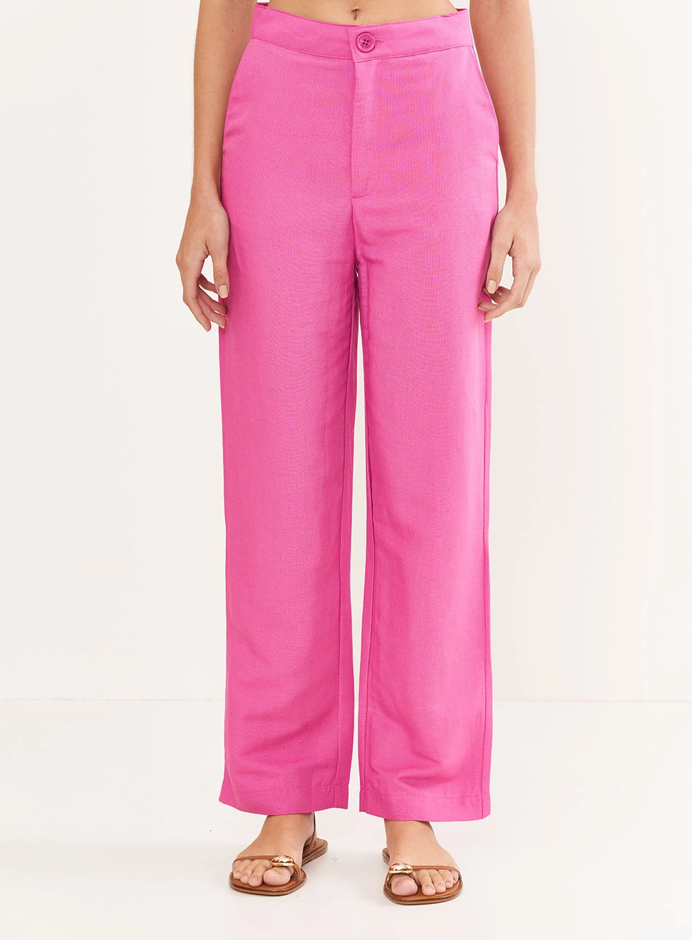 Calça Feminina Em Linho Joana Rosa