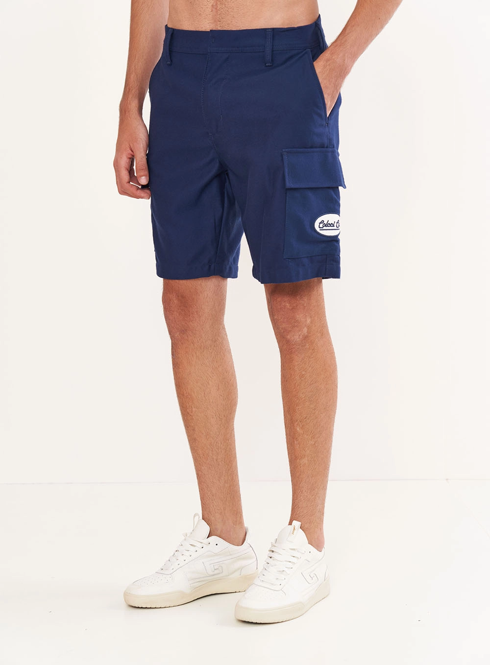 Bermuda Sarja Comfy Cargo Azul Darkness