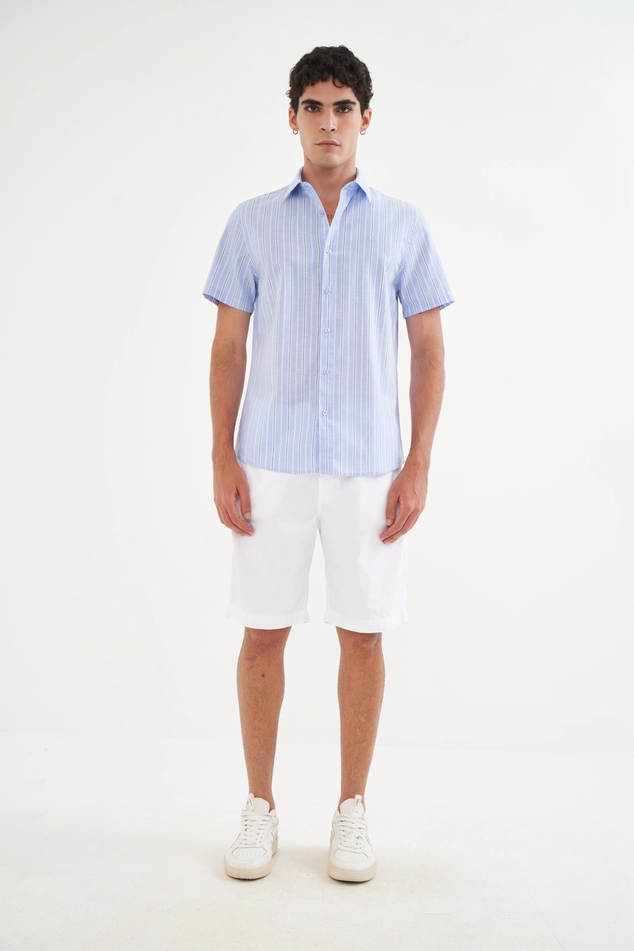 Bermuda Masculina Com Amarração Branco