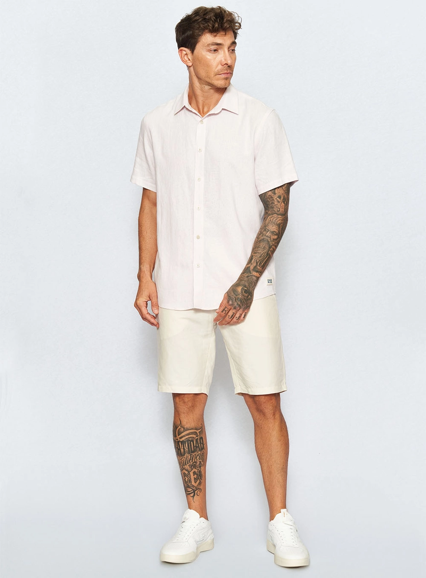 Bermuda Masculina Em Linho Davi