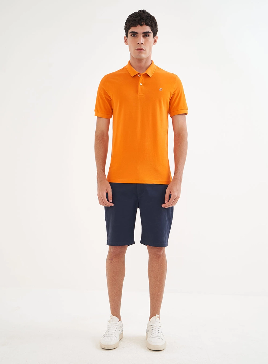 Polo Masculina Basic Manga Curta