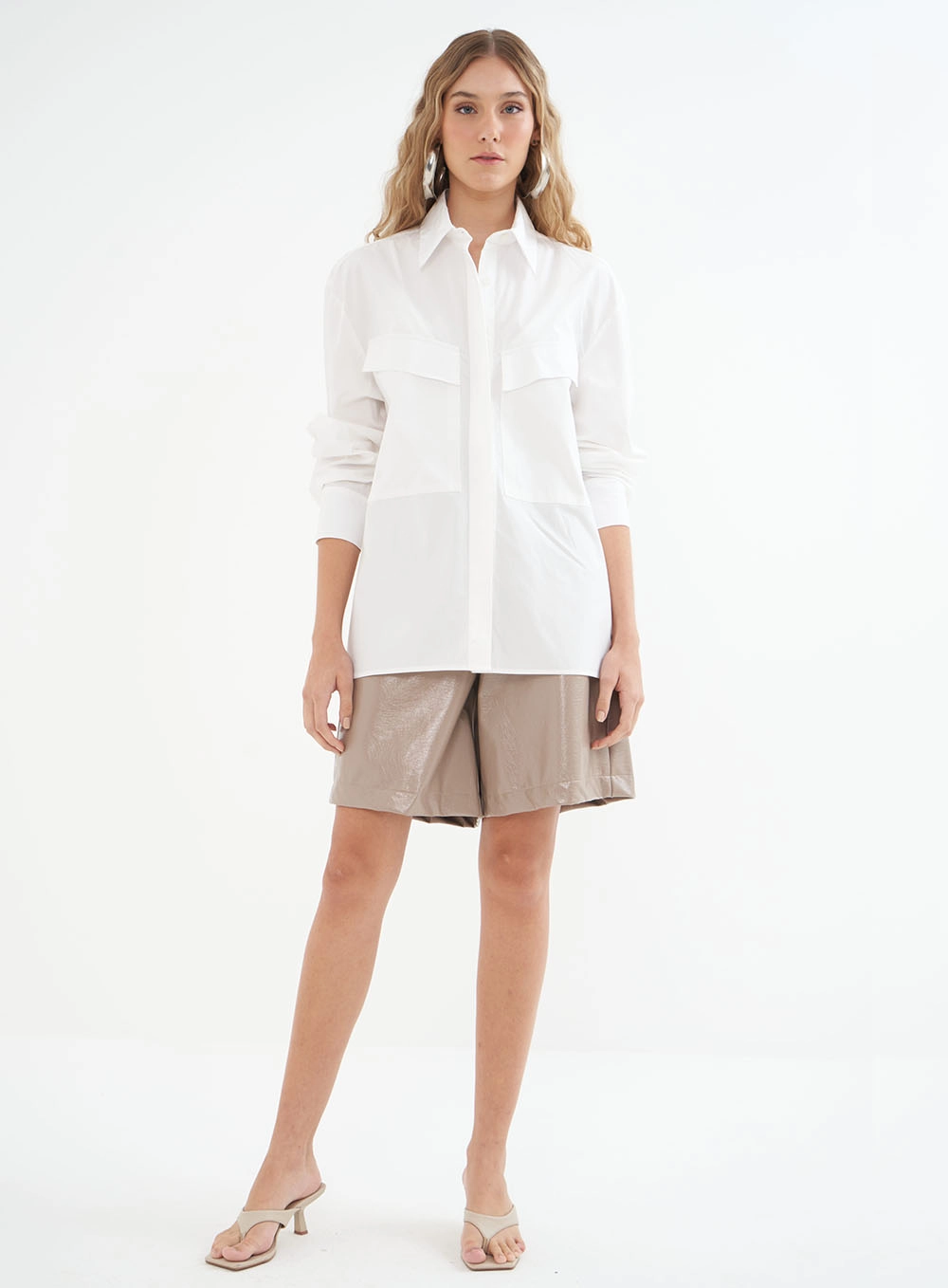 Camisa Feminina Manga Longa Off Shell