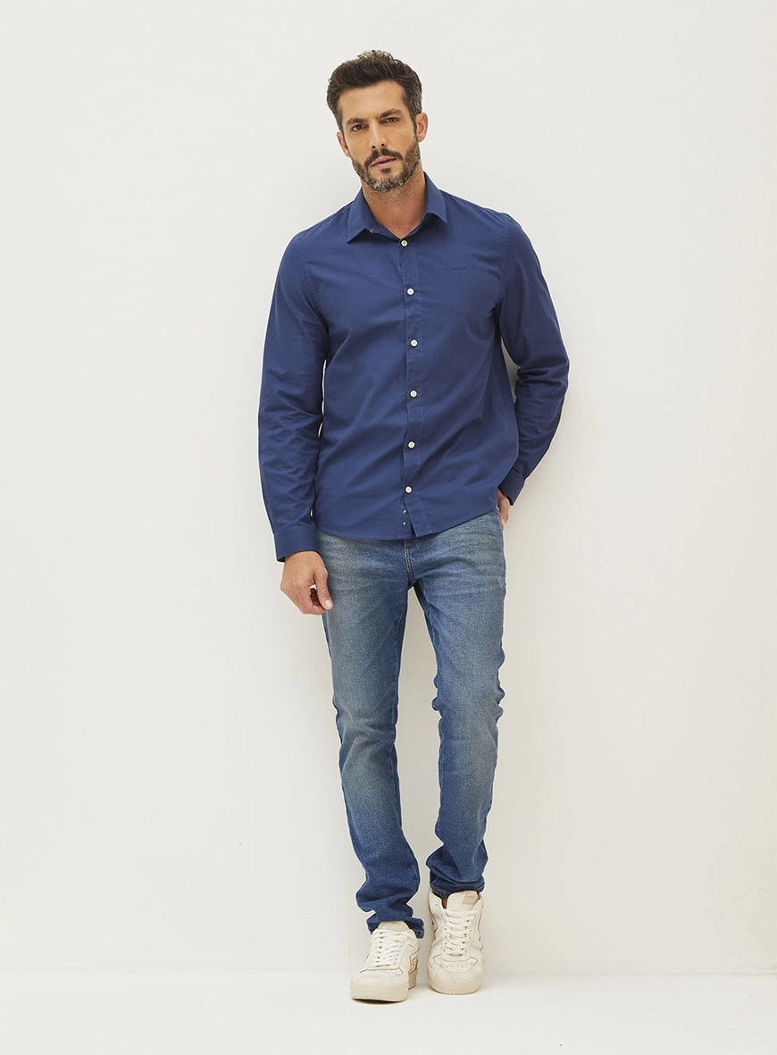 Camisa Masculina Manga Longa - Relax