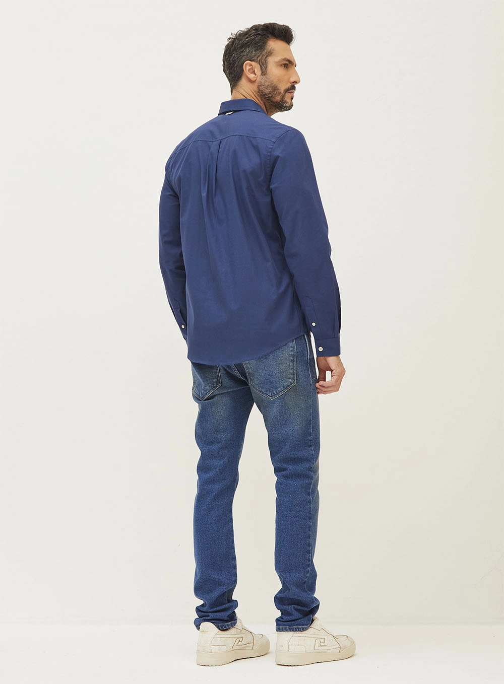 Camisa Masculina Manga Longa - Relax Azul