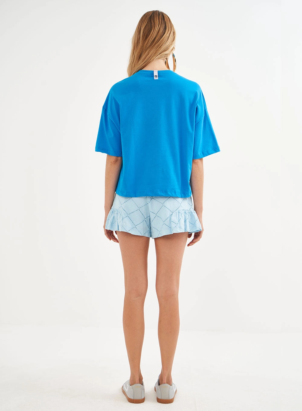 Camiseta Feminina Comfort Estampada Azul