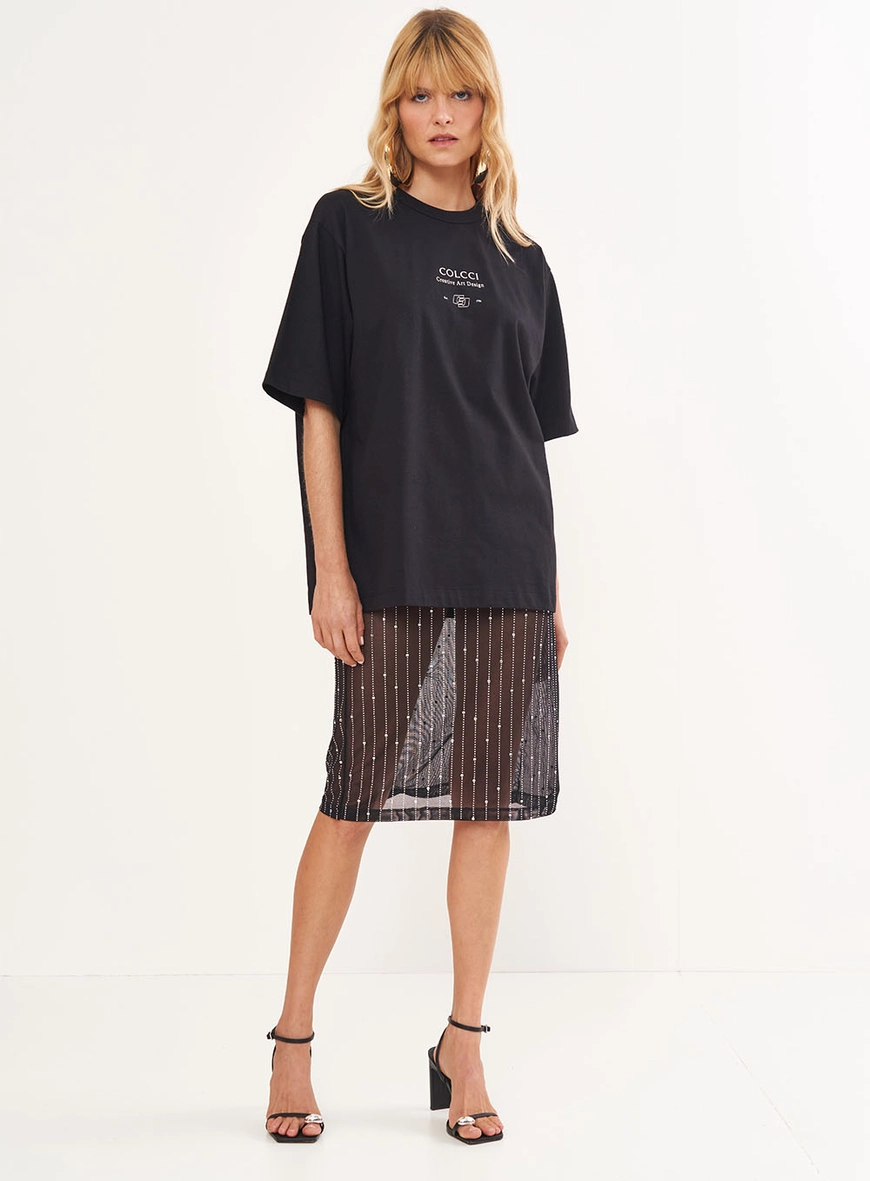 Camiseta Feminina Over Com Estampa