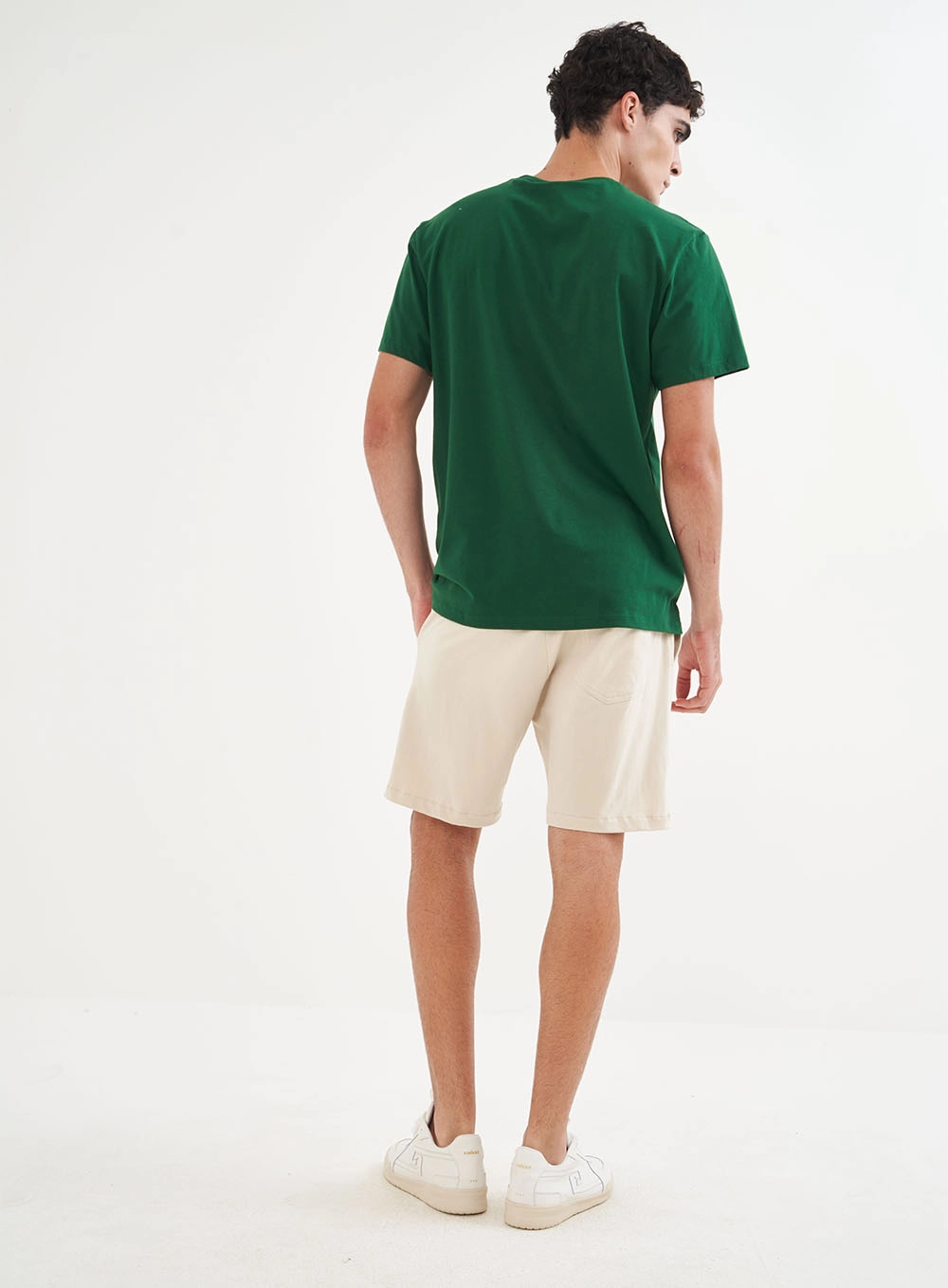 Camiseta Masculina Com Bolso Verde