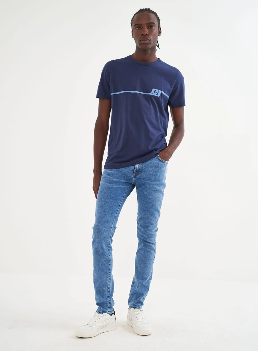 Camiseta Masculina Com Estampa - Slim