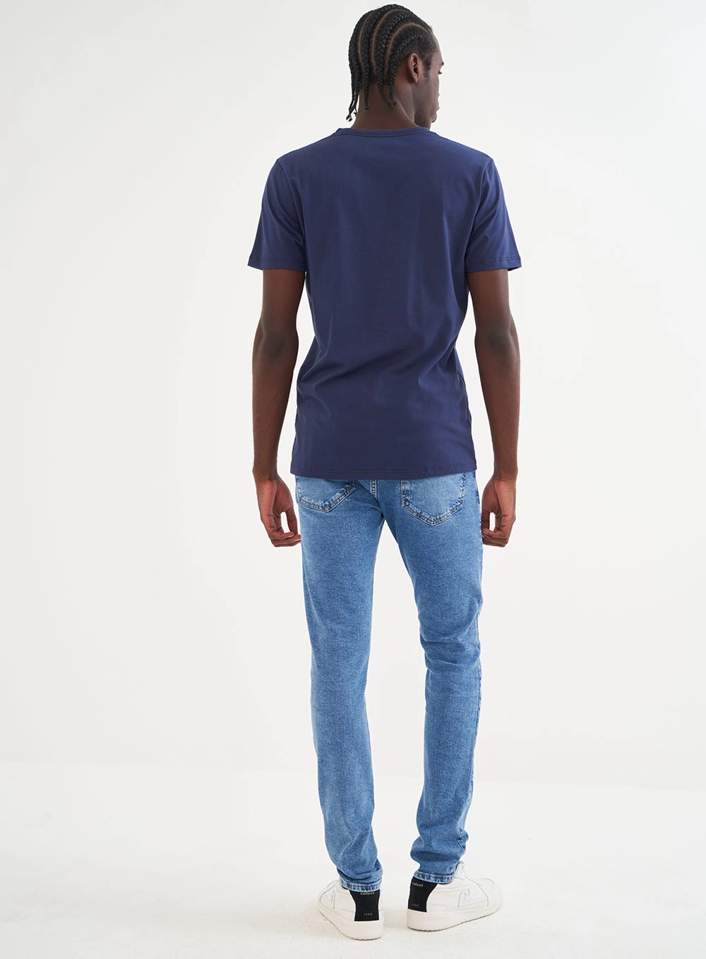 Camiseta Masculina Com Estampa - Slim Azul
