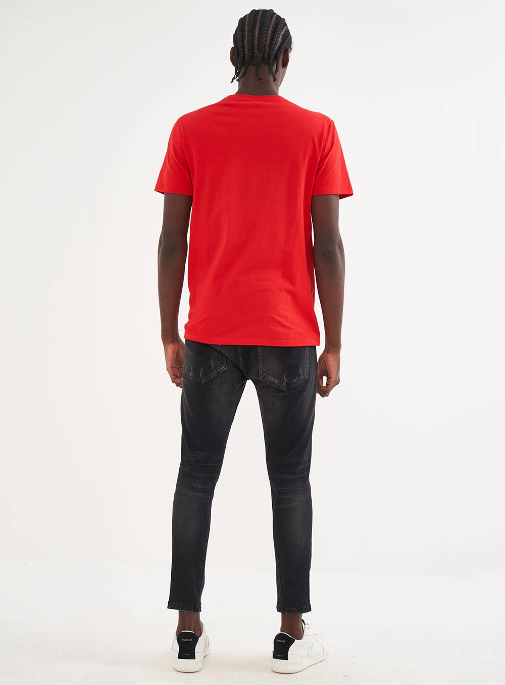Camiseta Masculina Manga Curta Com Estampa Frontal Vermelho