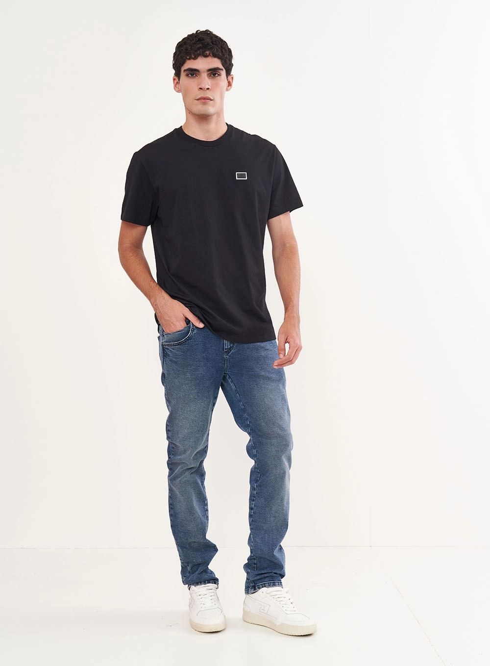 Camiseta Masculina Manga Curta Preto