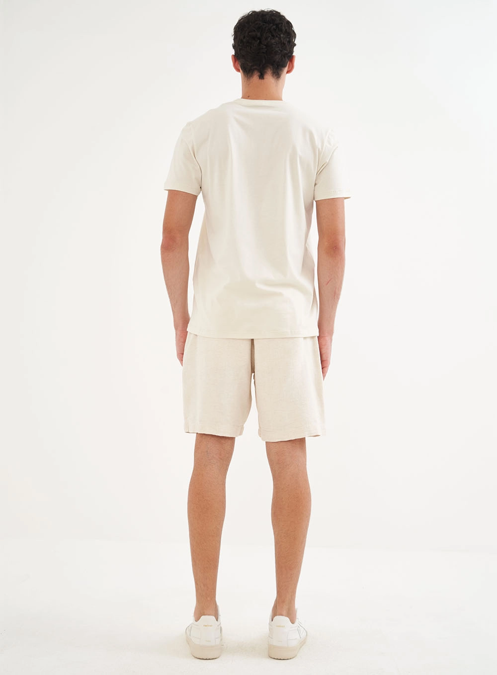 Camiseta Com Estampa Frontal Bege Italian