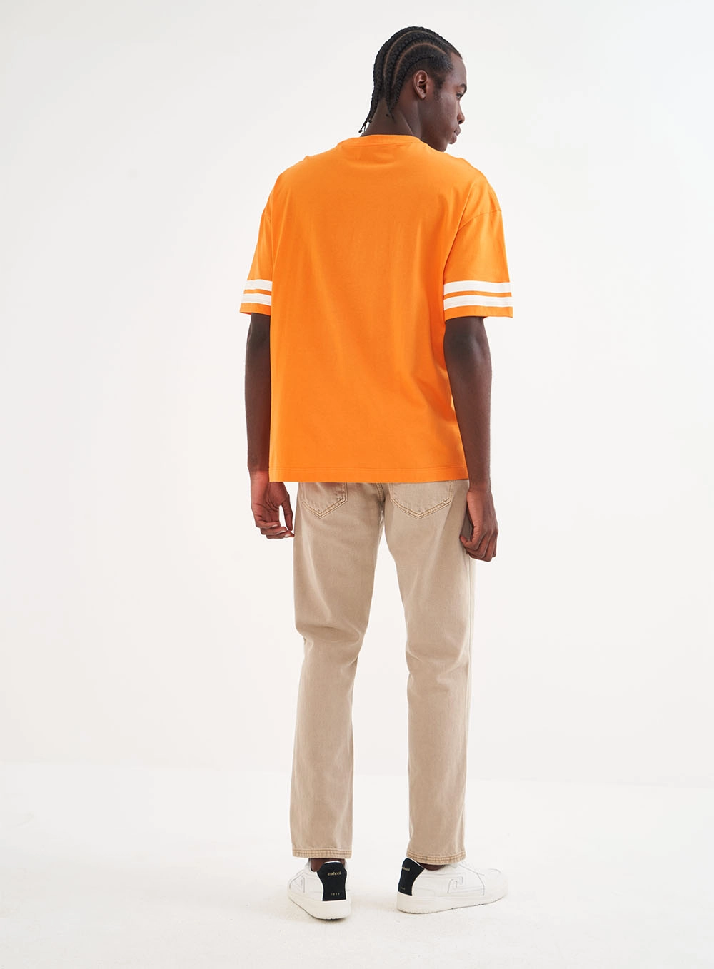 Camiseta Masculina Com Estampa - Box Laranja
