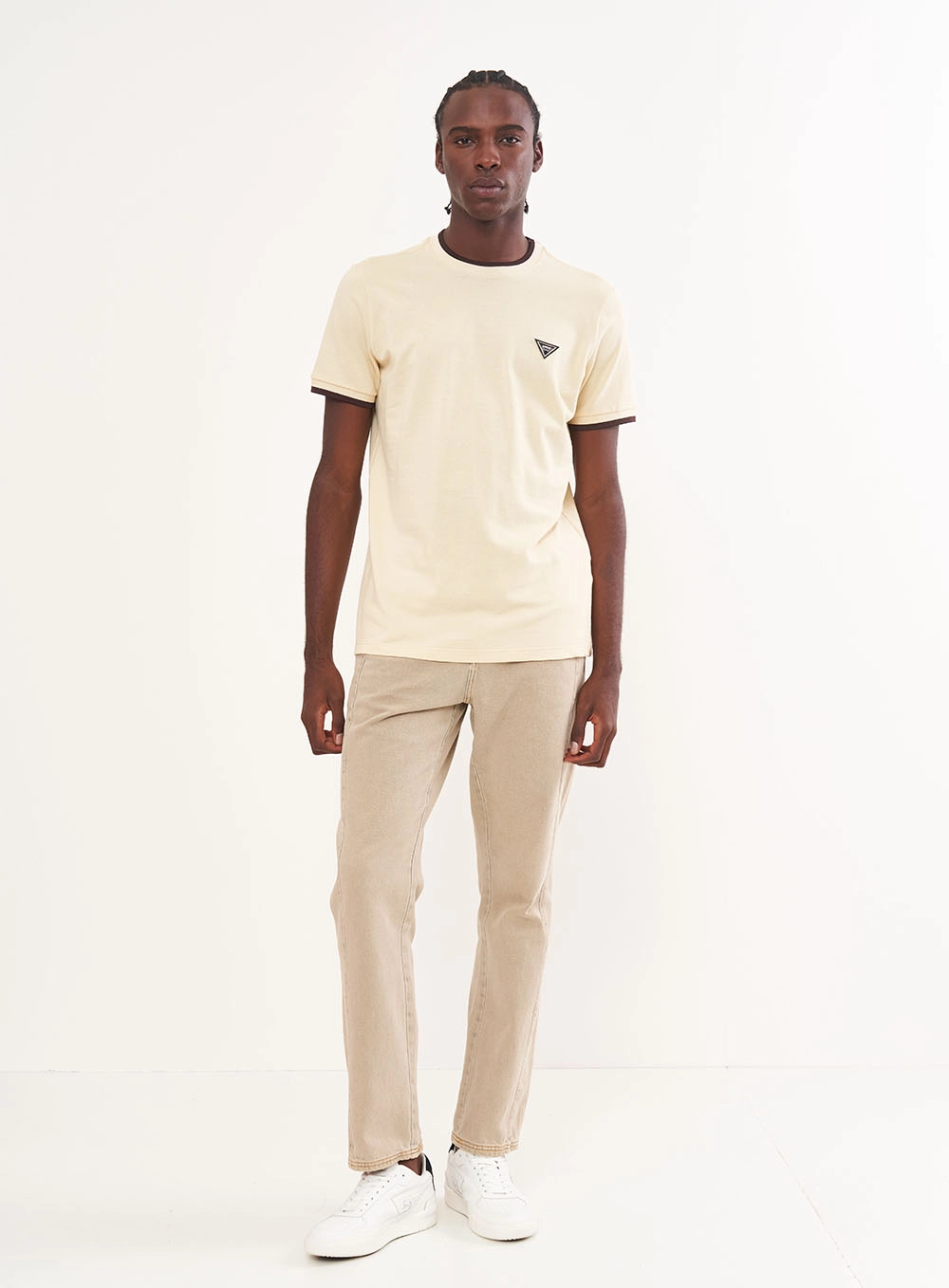 Camiseta Masculina Basic Bege