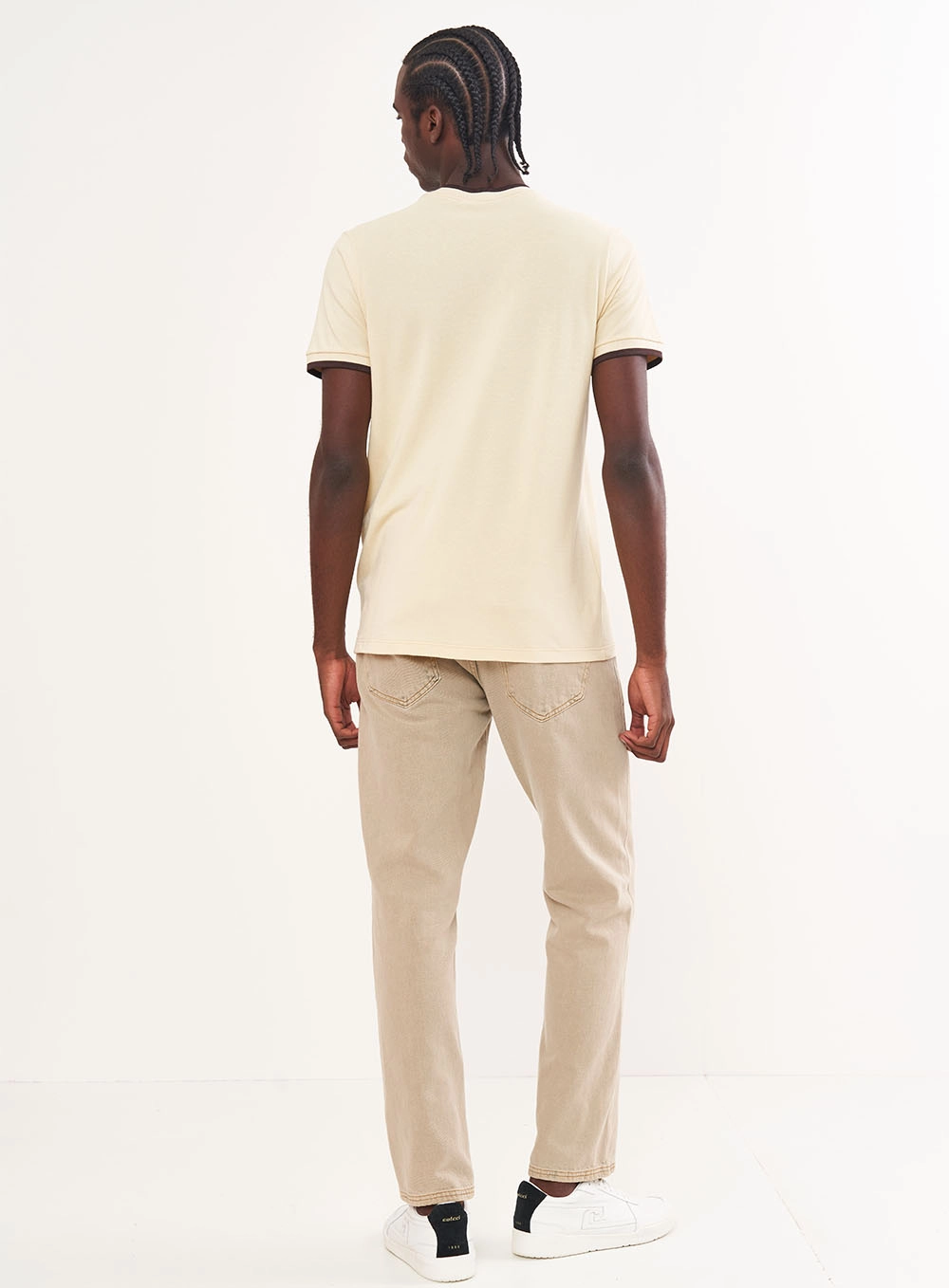 Camiseta Masculina Basic Bege