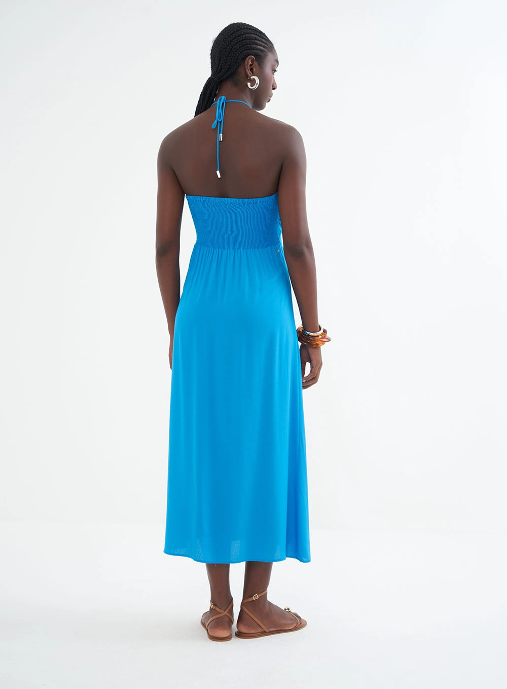 Vestido Tecido Plano Helen New Premium Azul