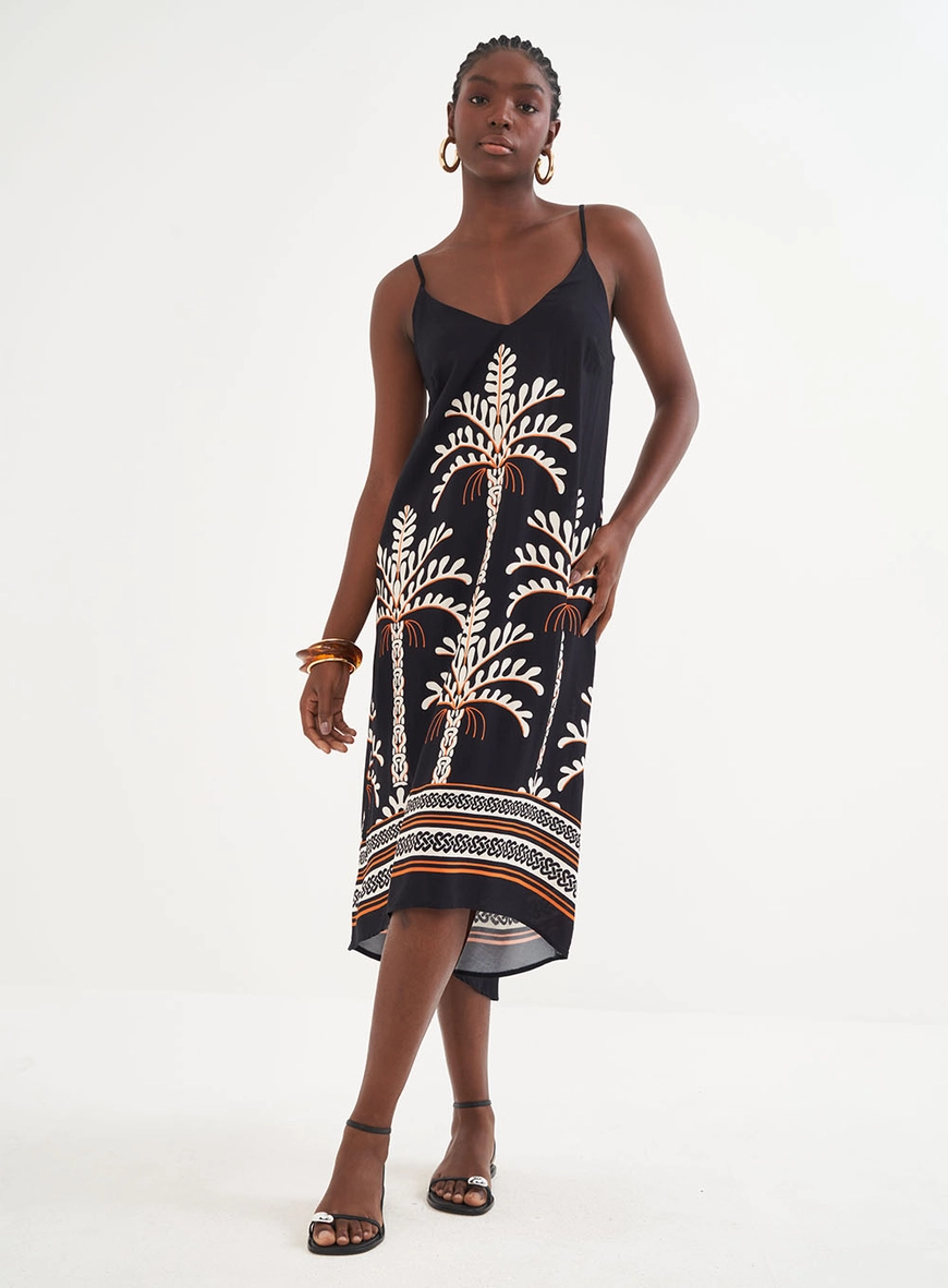 Vestido Estampado Midi
