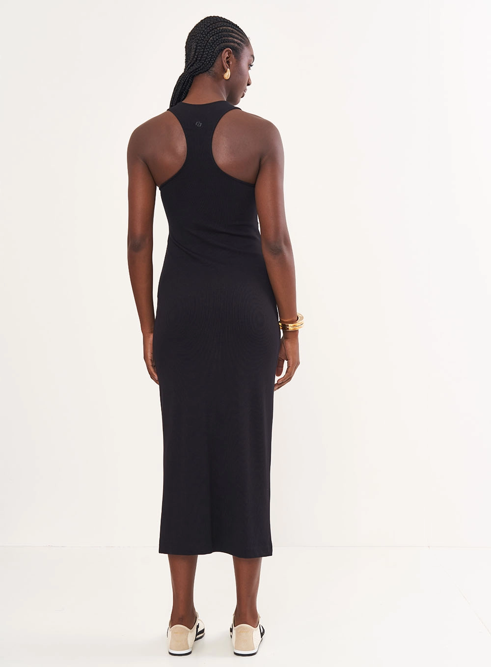Vestido Midi Justo Preto