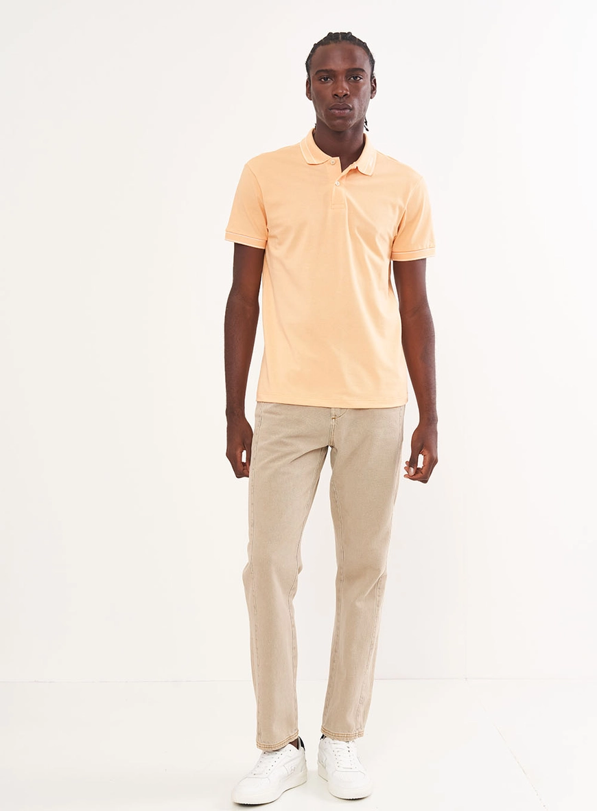 Polo Masculina Com Detalhe Em Listras