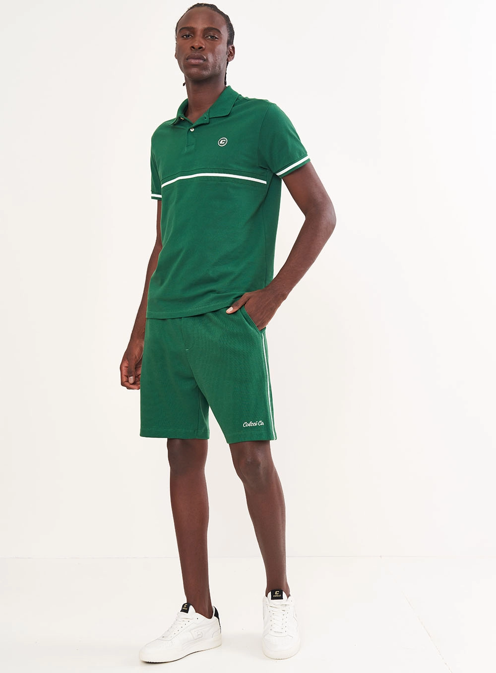 Polo Masculina Com Estampa Costas Verde